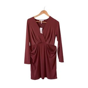 ‘BCBG’ MINI LONG SLEEVE DRESS IN RED!!